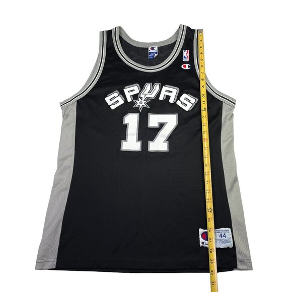 Rare VTG Champion NBA San Antonio Spurs Autographed Mario Elie Basketball Jersey - Picture 10 of 10